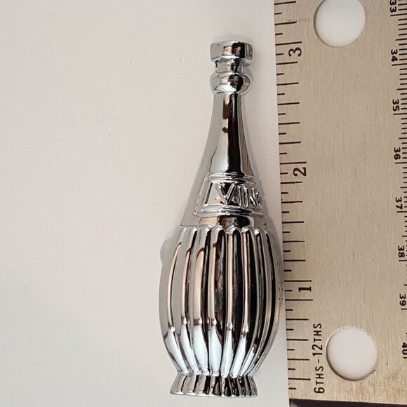 Atlas Chianti Bottle Knobs Polished Chrome Wet Bar Cabinet Pulls 3" Lot of 9 - Picture 3 of 5